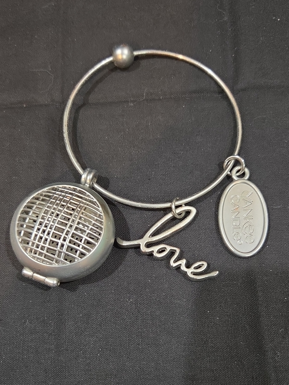 Yankee Candle Silver Tone 'Love' Charm Bracelet with Diffuser Locket